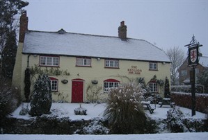 Red Lion in snow